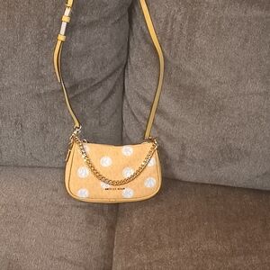 Michael Kors Jet Set Large Crossbody – Daisy Yellow Polka Dot Logo Print